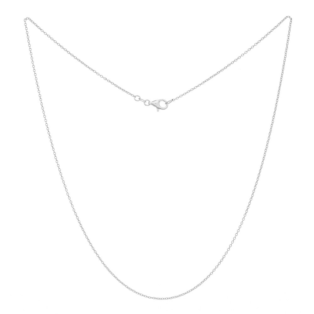 Jednoduchý stříbrný řetízek - Rhodiované stříbro (925) / 40 cm