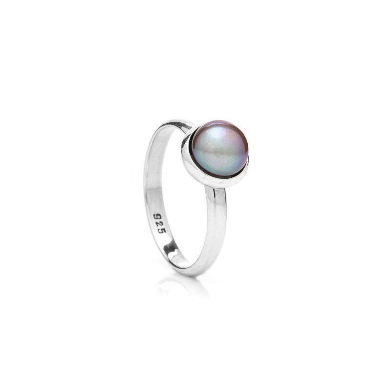 Prsten Buka malá perla - Multicolor / Sterlingové stříbro (925) / 53