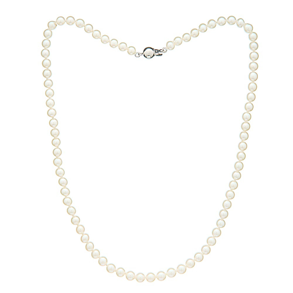 Perlový náhrdelník 5,5 AAA Mini - Rhodiované stříbro (925) / 44 cm