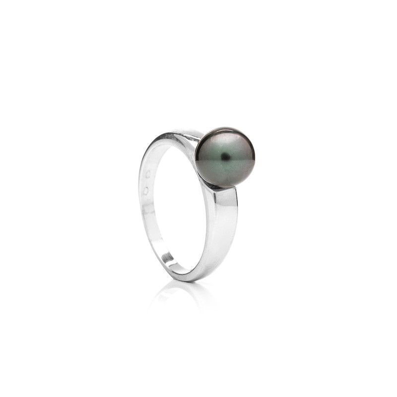Perlový prsten Tahiti - Multicolor / Rhodiované stříbro (925) / 53
